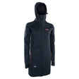 ION Neo Cosy Coat 2026 schwarze Kapuzenjacke mit Reißverschluss, Frontansicht