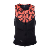ION Ivy Weste Front Zip 2026, schwarz-rot, Neopren, Frontreißverschluss, Vorderansicht