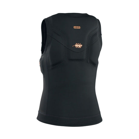 ION Ivy Weste Front Zip 2026 schwarze Schutzweste mit Frontreißverschluss, Vorderansicht