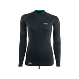 ION Neo Top 2/2 LS Damen Langarm-Neoprenshirt schwarz mit Musterprint, Frontansicht