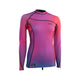 ION Neo Top 2/2 LS Damen Langarm-Neoprenshirt Pink-Violett mit Farbverlauf, Frontansicht