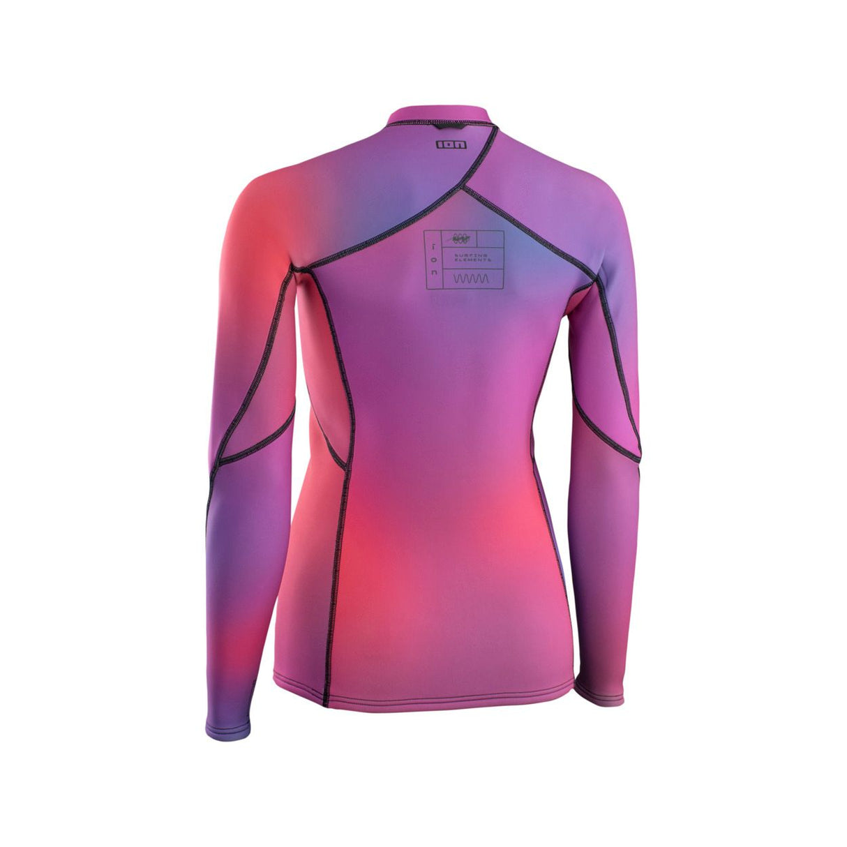 ION Neo Top 2/2 LS Damen Neoprenoberteil Pink Farbverlauf Langarm Frontalansicht