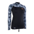 ION Neo Top 2/2 LS Damen Neoprenshirt mit Tie-Dye-Ärmeln, Frontalansicht auf weißem Hintergrund