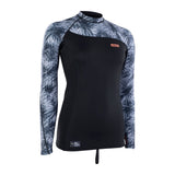ION Neo Top 2/2 LS Damen Neoprenshirt mit Tie-Dye-Ärmeln, Frontalansicht auf weißem Hintergrund