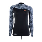 ION Neo Top 2/2 LS Damen Neoprenanzug schwarz mit Batik-Ärmeln, Frontansicht
