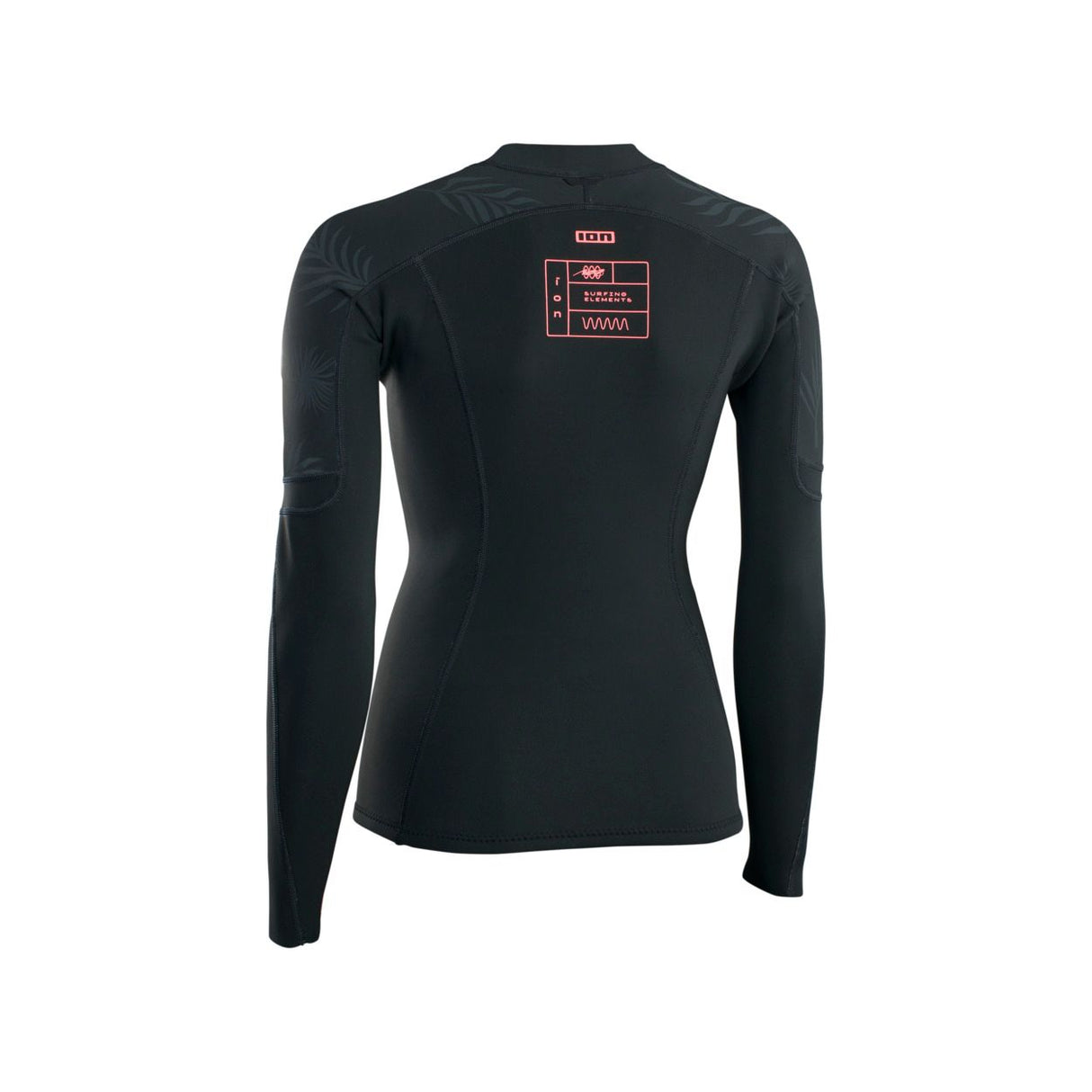 ION Neo Zip Top 1.5 2026 schwarzes Neopren-Shirt mit Reißverschluss, Rückansicht
