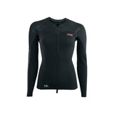 ION Neo Zip Top 1.5 2026 schwarzes Neopren-Langarmshirt mit Reißverschluss, Frontalansicht