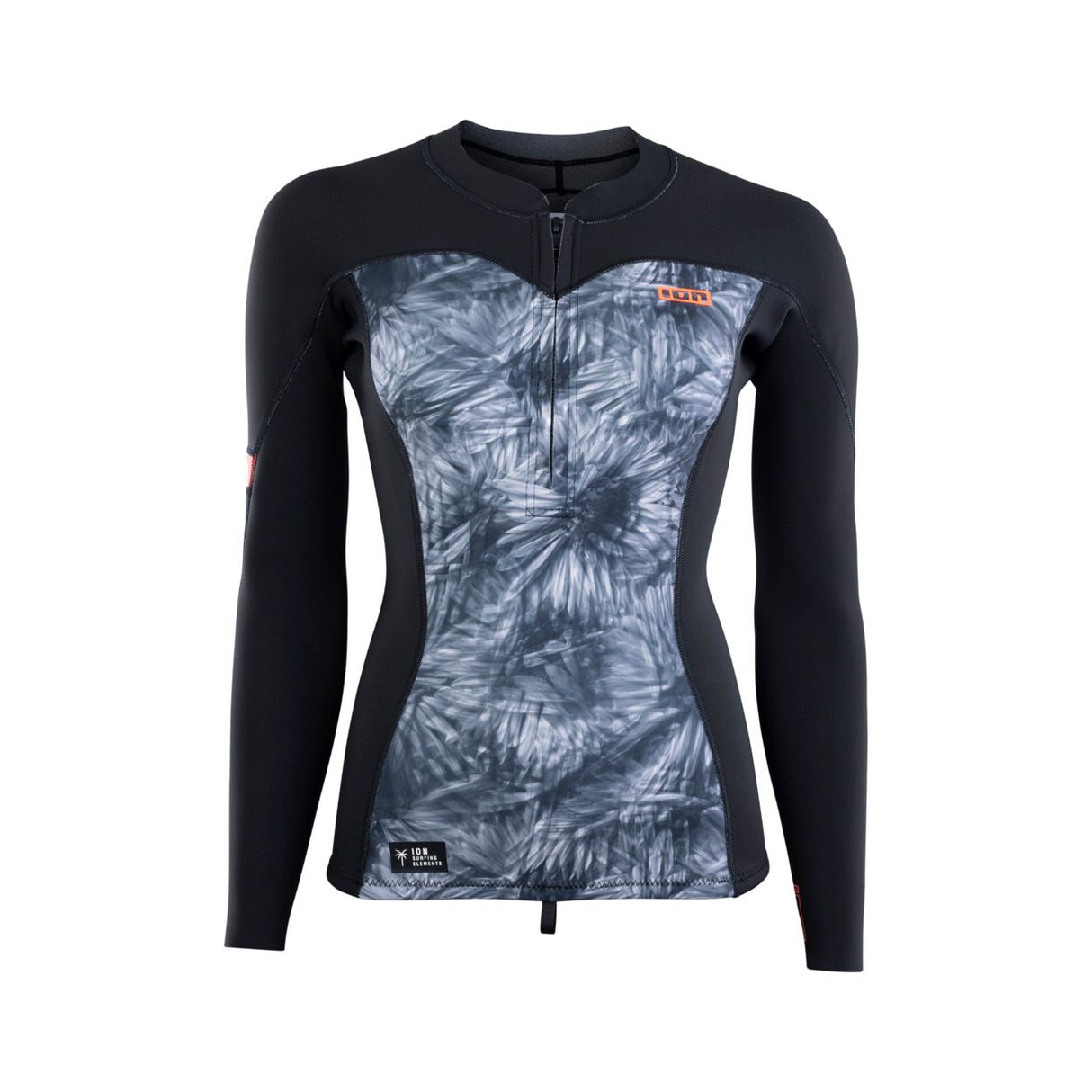 ION Neo Zip Top 1.5 2026 Damen Neoprenanzug schwarz blau Frontansicht mit Reißverschluss