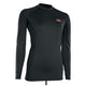ION Thermo Top LS Damen schwarz, Langarmshirt aus Thermomaterial, Frontansicht mit Orange-Logo-Label