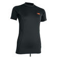 ION Thermo Top SS Damen schwarz, Funktionsshirt mit Kurzarm und orangem Logo, Vorderansicht