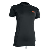 ION Thermo Top SS Damen schwarz, Funktionsshirt mit Kurzarm und orangem Logo, Vorderansicht