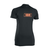 ION Thermo Top SS Damen 2026, schwarzes Funktionsshirt mit orangem ION-Logo, Frontansicht