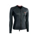 ION Neo Zip Top 2/1 LS Skin Damen, schwarze Neopren-Jacke mit Reißverschluss, Vorderansicht