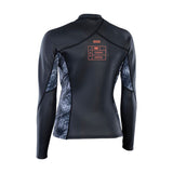 ION Neo Zip Top 2/1 LS Skin Damen Neoprenanzug in Schwarz mit Reißverschluss, Frontalansicht
