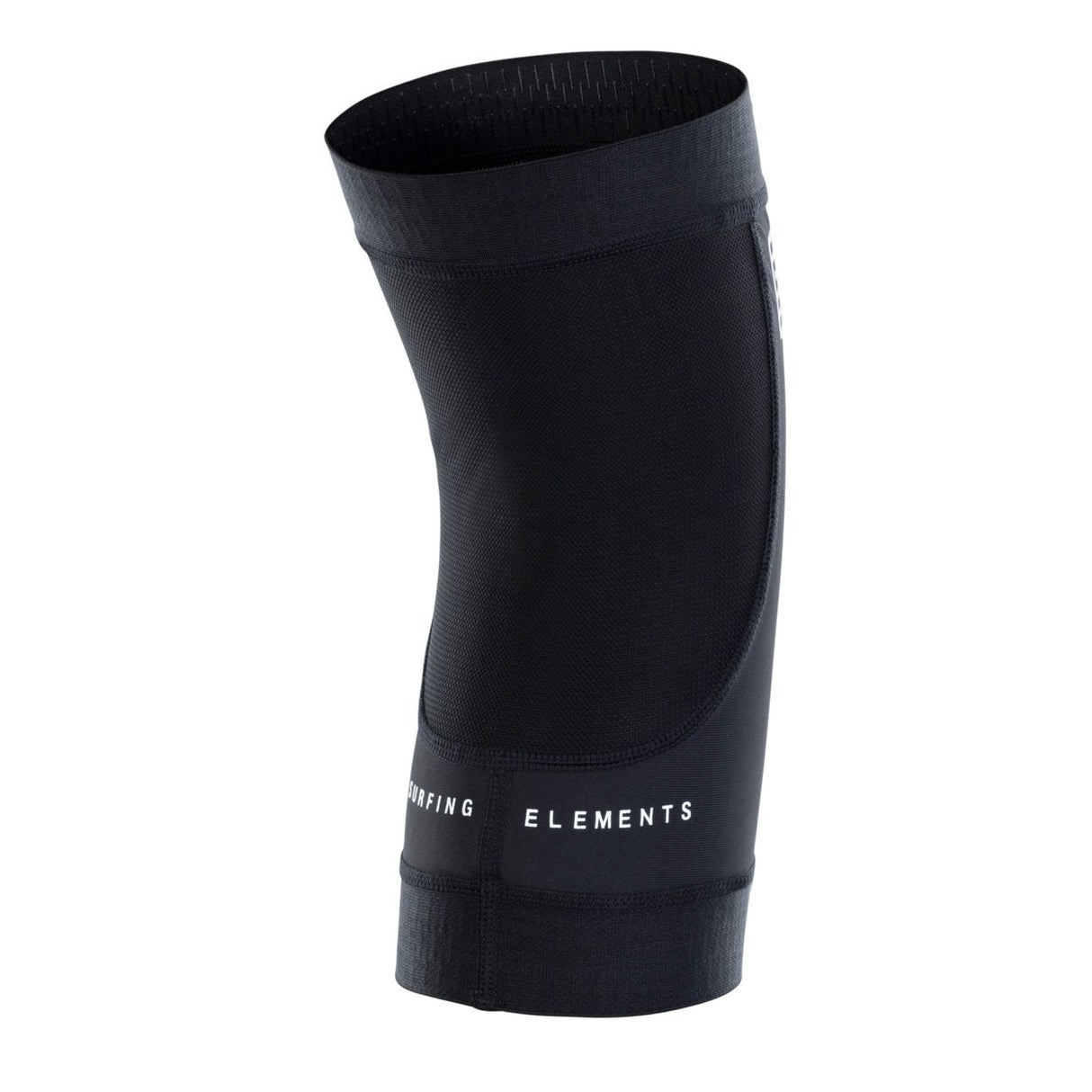 ION Wing Knee Sleeve 2026 schwarze Kniebandage aus Neopren mit ELEMENTS Schriftzug, Seitenansicht