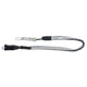 ION Amp Long 2026 Trapez-Leash mit schwarz-weißem Spiralkabel und Karabinerhaken, Frontalansicht