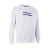 ION Wetshirt LS Herren weiß mit violettem Logo, Langarm-Funktionsshirt, Frontansicht
