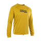 ION Wetshirt LS Herren 2025 Langarmshirt in Gelb mit schwarzem Logo, Frontansicht