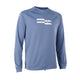 ION Wetshirt LS Herren blau mit weißem Logo, Langarm-Neoprenshirt, Frontansicht