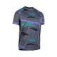ION Wetshirt SS 2025 grau mit violetten und grünen Streifen, Frontansicht