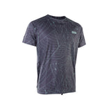 ION Wetshirt SS 2025 Kurzarm in Dunkelblau mit Topografie-Muster, Frontansicht