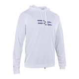 ION Wetshirt Hood Langarm Herren weiß mit Kapuze und Logo, Frontansicht