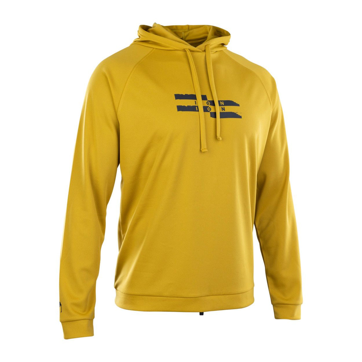 ION Wetshirt Hood Langarm Herren gelb mit Kapuze und Logo, Frontansicht