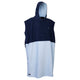 ION Poncho Select Bamboo Herren dunkelblau weiß Farbblock mit Kapuze Vorderansicht
