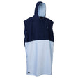ION Poncho Select Bamboo Herren dunkelblau weiß Farbblock mit Kapuze Vorderansicht