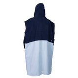 ION Poncho Select Bamboo Herren 2026, Dunkelblau-Hellblau, Rückansicht, mit Kapuze und Bamboo-Material