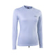 ION Damen Rashguard Langarm in Hellblau, Frontansicht, funktionales Badeshirt mit langen Ärmeln