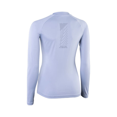 ION Damen Rashguard Langarm 2024 hellblau, Rückansicht, funktionales Sportshirt mit Langarm