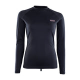 ION Damen Rashguard Langarm 2024 in Schwarz, Frontansicht, Funktionsmaterial mit Rundhalsausschnitt
