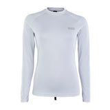 ION Damen Rashguard Langarm weiß, Frontansicht, Funktionsmaterial mit UV-Schutz