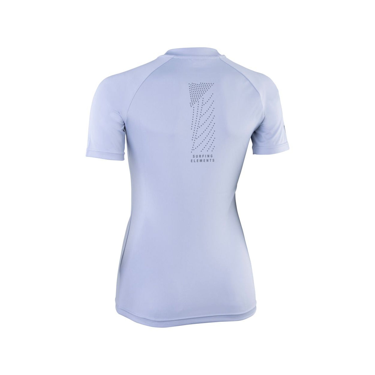 ION Rashguard SS Damen 2024 in Hellblau, Kurzarm-Funktionsshirt mit Mesh-Details am Rücken, Frontalansicht