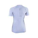 ION Rashguard SS Damen 2024 in Hellblau, Kurzarm-Funktionsshirt mit Mesh-Details am Rücken, Frontalansicht