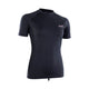 ION Rashguard SS Damen 2024 schwarzes Kurzarm-Funktionsshirt aus Neopren mit Logo, Frontansicht
