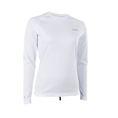 ION Wetshirt Langarm Damen 2026 in Weiß, Frontansicht, funktionales Neopren-Shirt mit langen Ärmeln