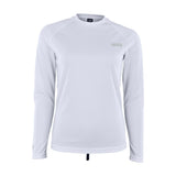 ION Wetshirt Langarm Damen 2026 weiß, Frontansicht, langärmeliges Neopren-Shirt mit Logo