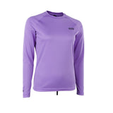 ION Wetshirt Langarm Damen 2026 in Lila, Frontansicht, langärmliges Neopren-Shirt mit ION-Logo