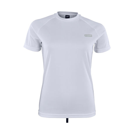 ION Wetshirt SS Damen 2026 weiß, Kurzarm Badeshirt mit Raglanärmeln, Frontalansicht