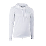 ION Wetshirt Hood LS women weiß, Langarm-Neoprenshirt mit Kapuze, Frontansicht