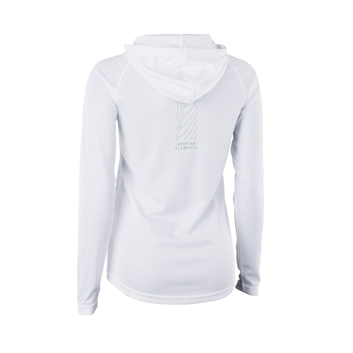 ION Wetshirt Hood LS Damen weiß mit Kapuze, Rückansicht
