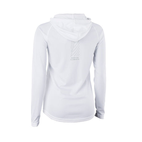 ION Wetshirt Hood LS Damen weiß mit Kapuze, Rückansicht