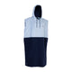 ION Poncho Select Bamboo 2026 hellblau-dunkelblau, ärmellos mit Kapuze, Frontalansicht