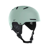 ION Slash Amp 2026 Helm in Mint-Grün mit schwarzen Riemen, Frontansicht