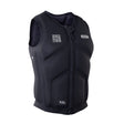 ION Collision Vest Core Front Zip 2026, schwarze Neopren-Schutzweste mit Frontreißverschluss, Frontalansicht