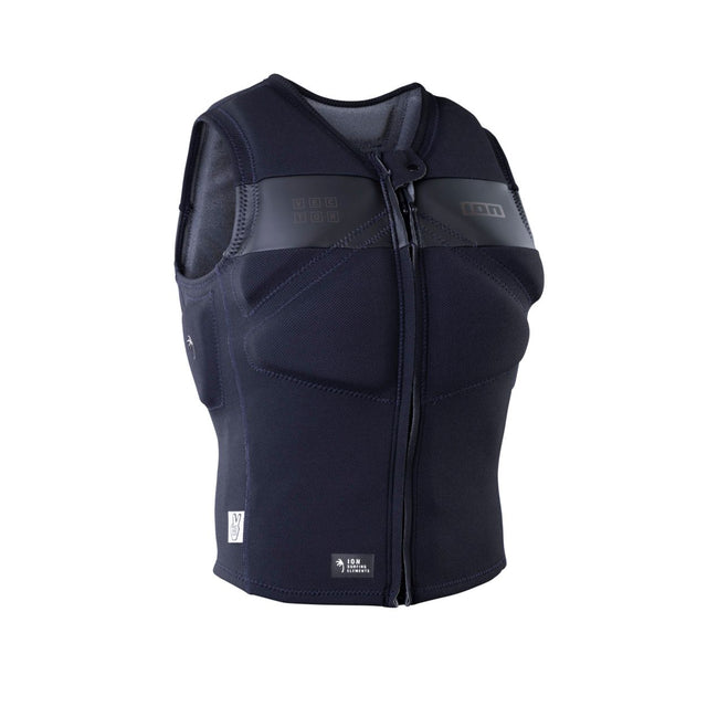 ION Vector Vest Select Front Zip 2026 in Dunkelblau mit Frontreißverschluss, Frontalansicht