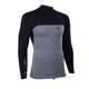ION Neo Top 2/2 LS Herrenneoprenshirt, Schwarz-Grau, Langarm, Frontansicht