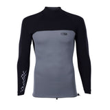 ION Neo Top 2/2 LS men Neoprenoberteil schwarz grau Langarm Frontansicht
